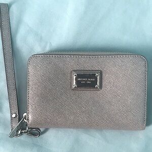 Michael Kors Small Grey Wristlet Wallet